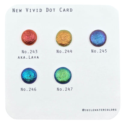 New vivid Dot Card Handmade Chrome Super Color Shift Shimmer Watercolor Paints by iuilewatercolors