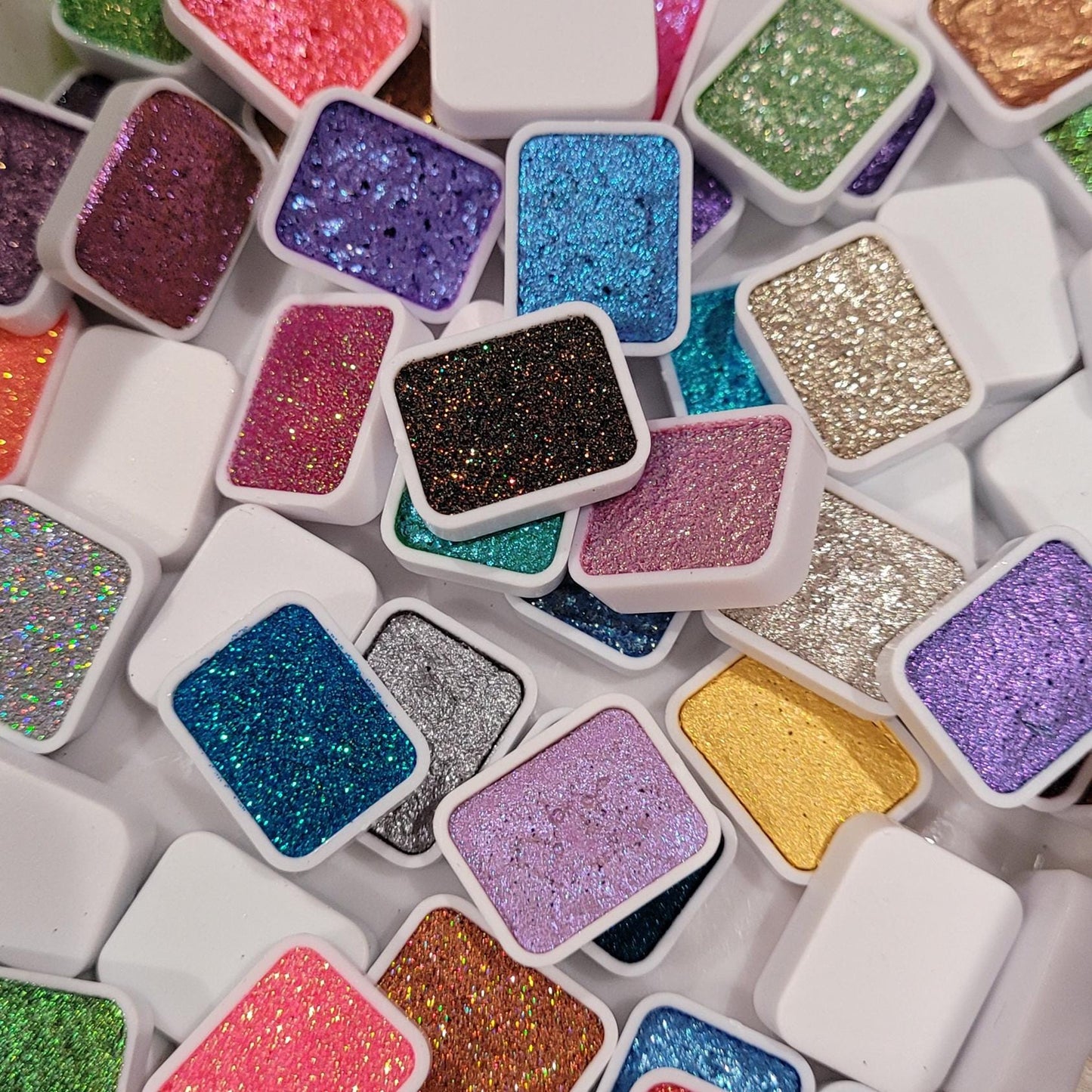 Grab Bag Handmade Shimmer Metallic Colorshfit Watercolor Paints By iuilewatercolors
