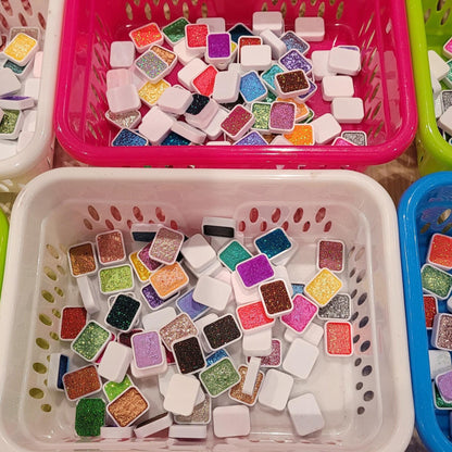 Grab Bag Handmade Shimmer Metallic Colorshfit Watercolor Paints By iuilewatercolors