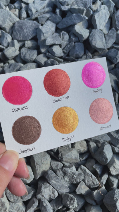 Autumn 2022 Mica Handmade Shimmer Metallic Watercolor Paint Half By iuilewatercolors