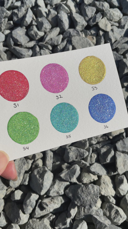 Summer2021 Dot Card Handmade Chrome Super Color Shift Shimmer Watercolor Paints by iuilewatercolors