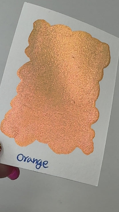Orange Rainbow Super Color Shift Handmade Shimmer Watercolor Paint