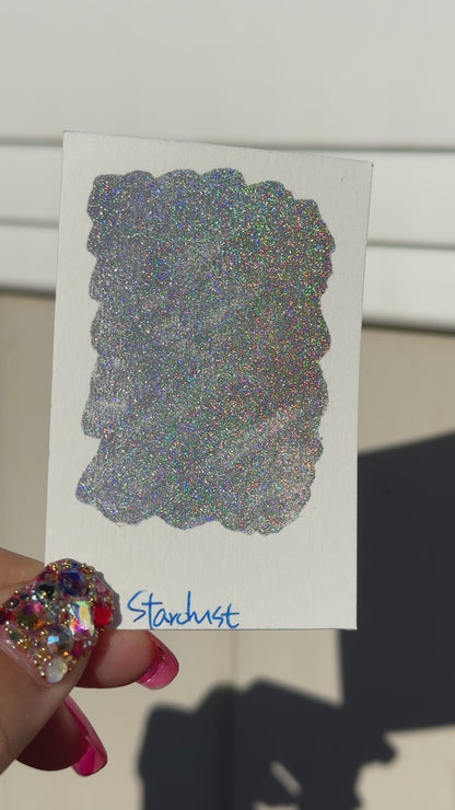 Stardust Handmade watercolor/Acrylic paints holographic Half/Quarter/Button pan