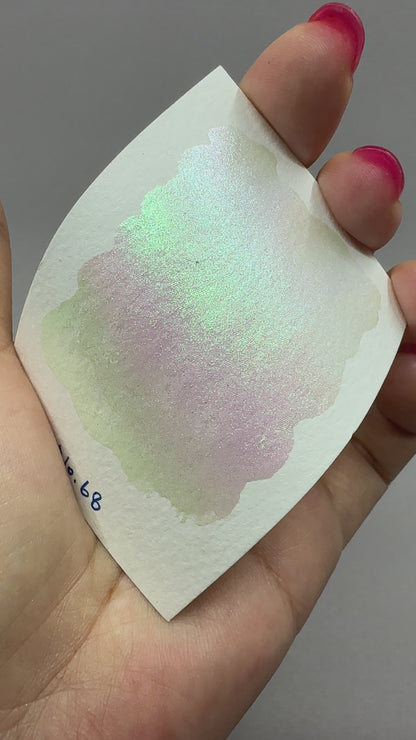 No. 68 Fairy colorshift watercolor paint half pan