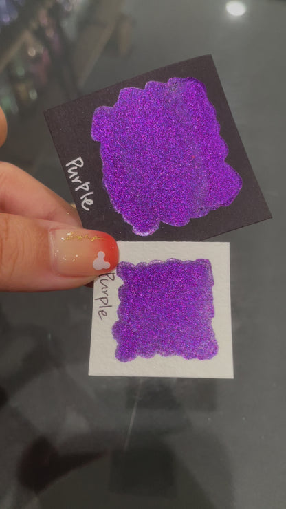Purple Christmas Chrome watercolor paint half pan