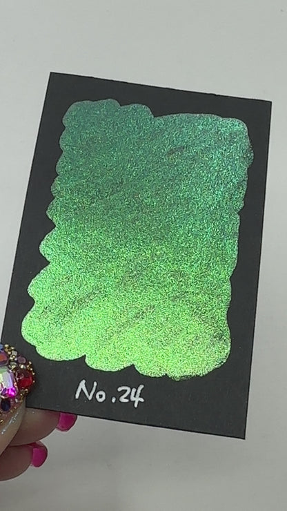 No. 24 Pearl color shift watercolor paint Half/Quarter/Mini