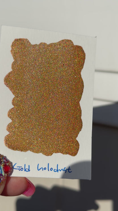 Limited GDHD gold holodust watercolor paint Half/Quarter pan