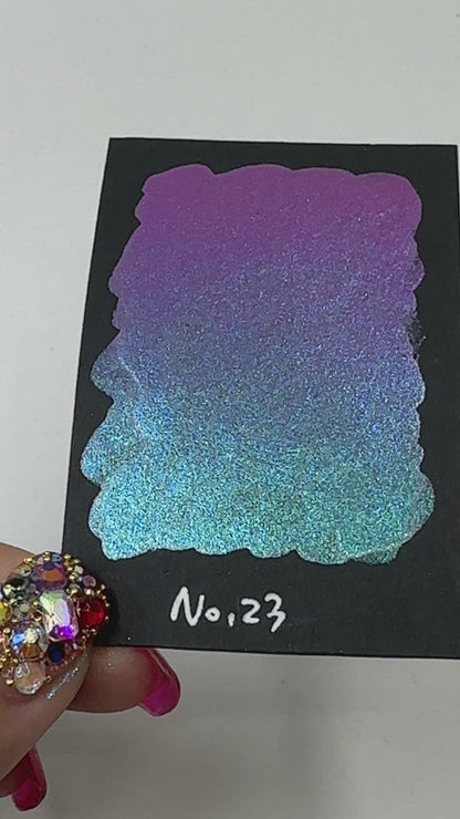 No. 23 Pearl color shift watercolor paint Half/Quarter/Mini