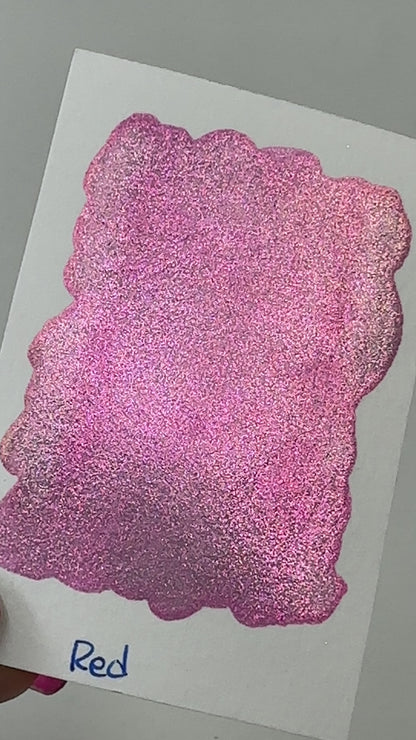 Red Rainbow Super Color Shift Handmade Shimmer Watercolor Paint