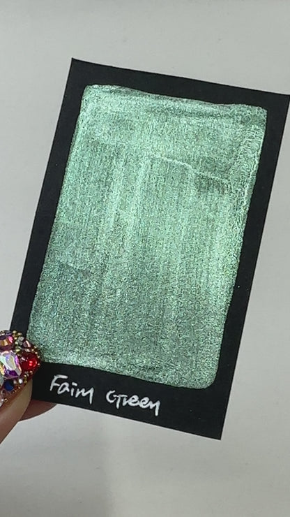 Fairy Green watercolor paints half pan