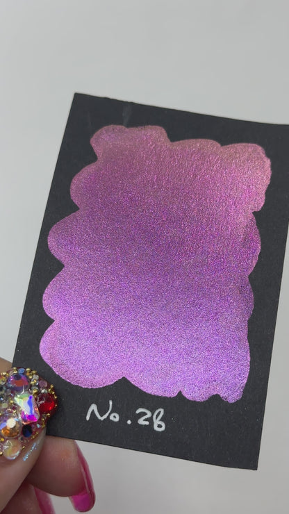 No. 28 Pearl color shift watercolor paint Half/Quarter/Mini