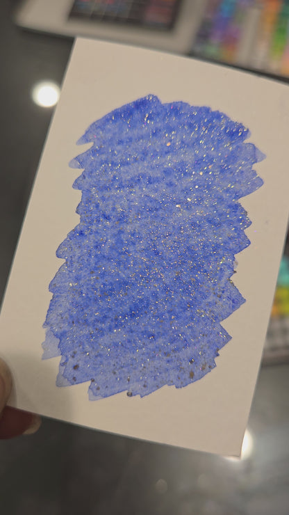 Lapis Lazuli Handmade Matte Base With Gold Shimmer Watercolor Paints by iuilewatercolors