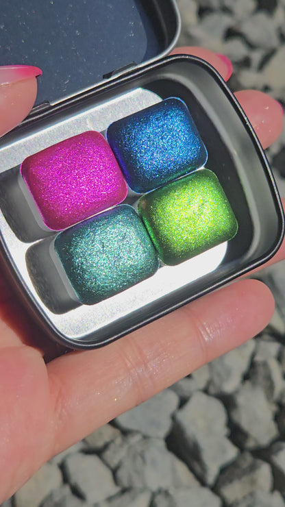 Half Electric Punch Handmade Christmas Shimmer Watercolor Paints