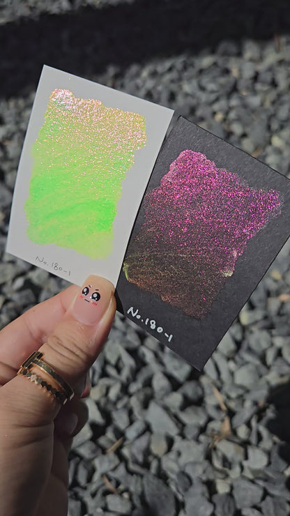 Limited No.180-1 Half Pan Tropical Trio Series Handmade Super Color Shift Watercolor Paint