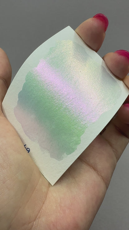No. 69 Fairy colorshift watercolor paint half pan
