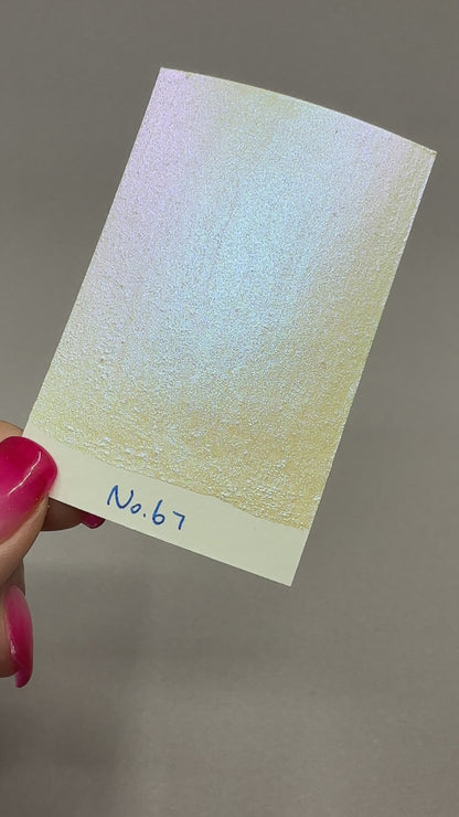 No. 67 Fairy colorshift watercolor paint half pan