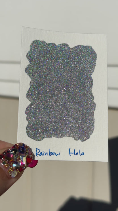Rainbow Holo Handmade watercolor paints holographic Full/Half/Quarter/Button pan