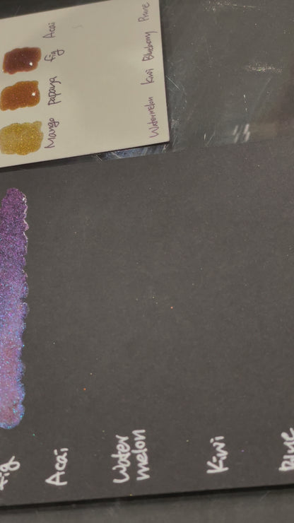 Acai purple Half pan Fruits Basket Colorshift Handmade shimmer watercolor paints