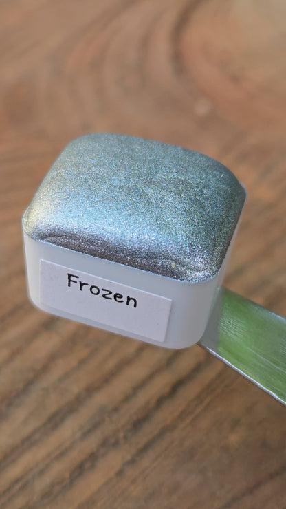 Frozen Half Handmade Christmas Chrome Iridescent Shimmer Watercolor Paints
