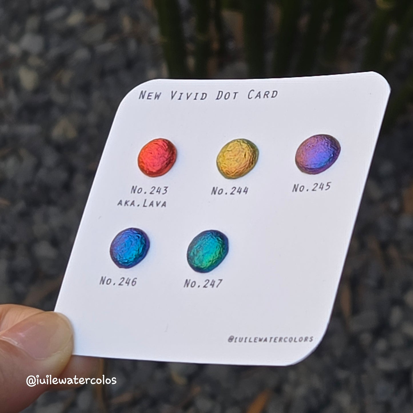 New vivid Dot Card Handmade Chrome Super Color Shift Shimmer Watercolor Paints by iuilewatercolors