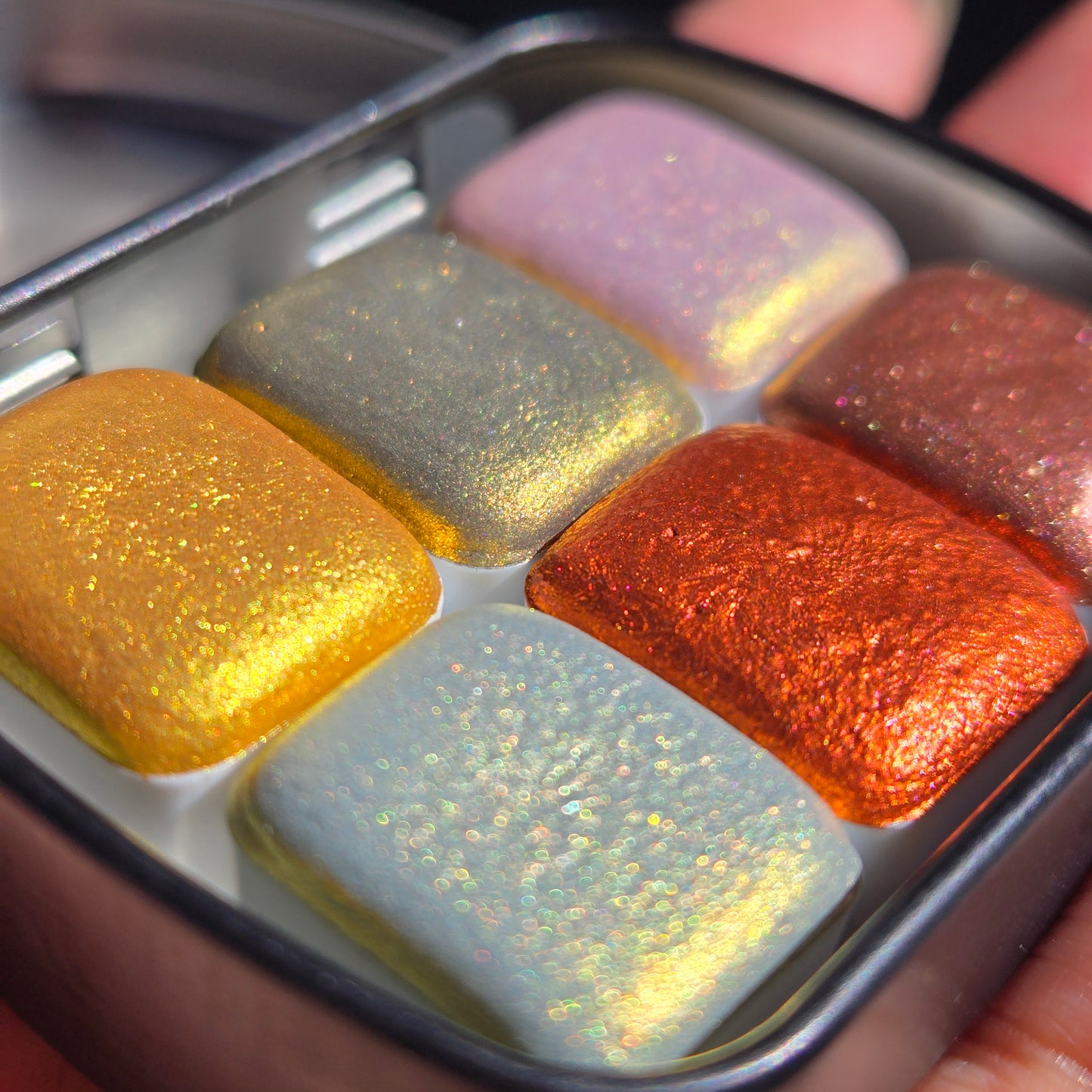 Golden Harvest set Handmade Mica Shimmer Watercolor Paints