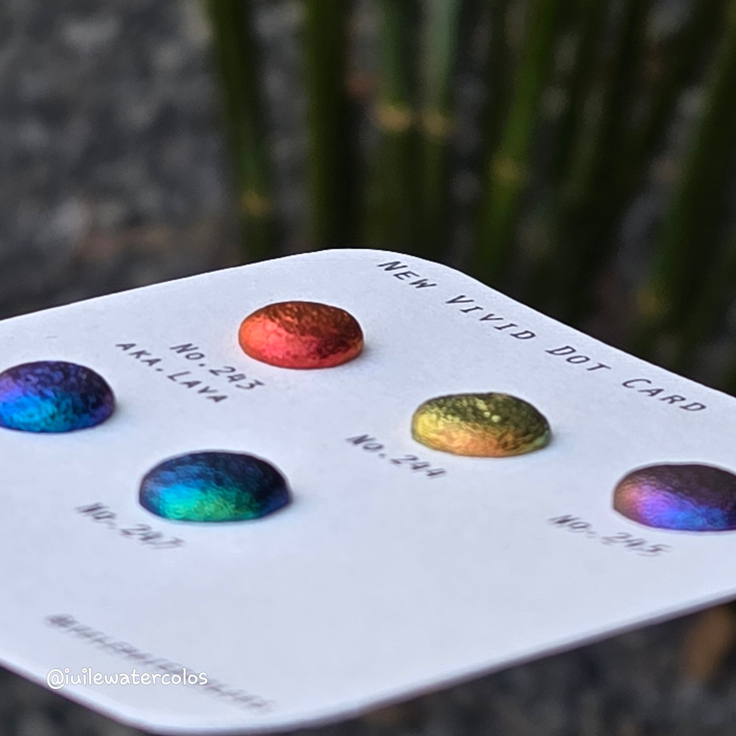 New vivid Dot Card Handmade Chrome Super Color Shift Shimmer Watercolor Paints by iuilewatercolors