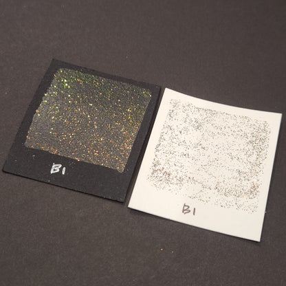 B1 Glitter chunky glitter watercolor paint Half pan