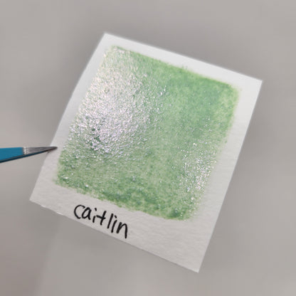Last Chance! Caitlin The Artist flakes mica Handmade watercolor paint half pan