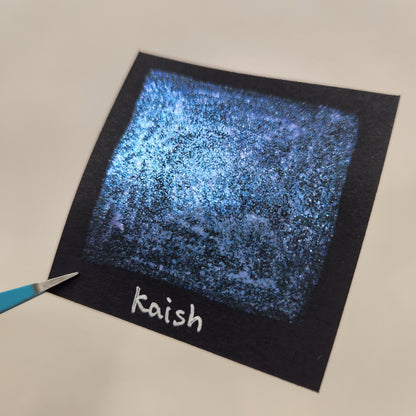 Last Chance! Kaish The Artist flakes mica Handmade watercolor paint half pan