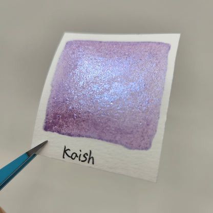 Last Chance! Kaish The Artist flakes mica Handmade watercolor paint half pan