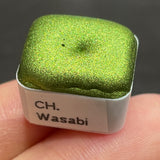 Wasabi Christmas Chrome watercolor paint half pan