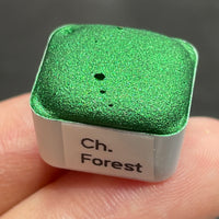 Forest Christmas Chrome watercolor paint half pan