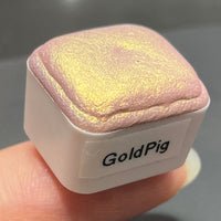 Gold Pig pink gold watercolor paints Half pans