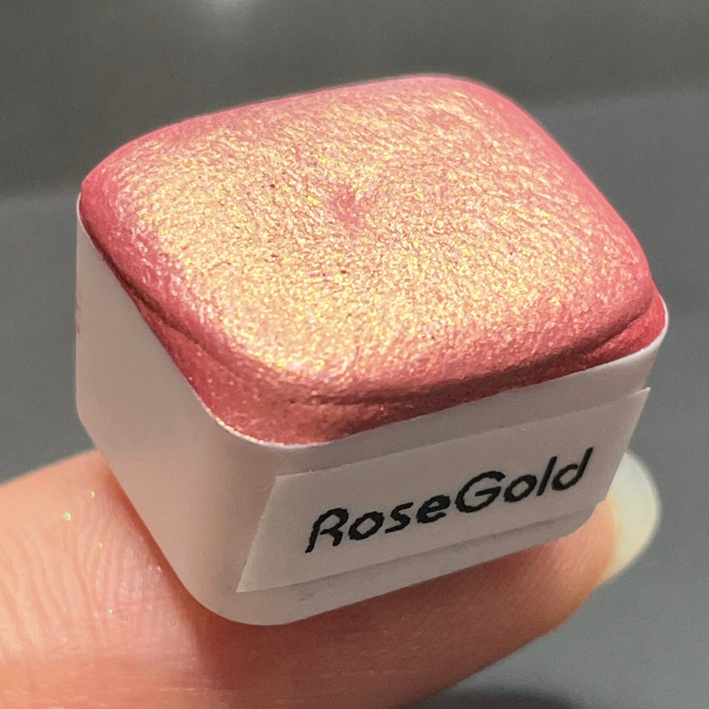 Rose Gold pink watercolor paints Half pan