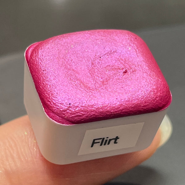 Flirt pink watercolor paints half pan