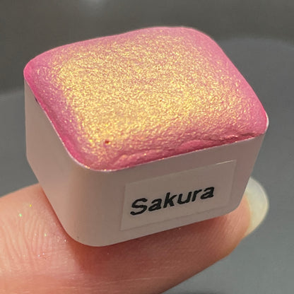 Sakura pink watercolor paints Half pans
