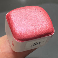 Jin pink Handmade watercolor paints Half pan
