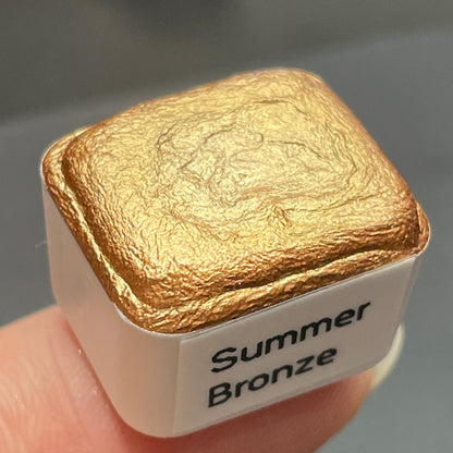 Summer bronze gold watercolor paints half pan