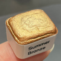 Summer bronze gold watercolor paints half pan