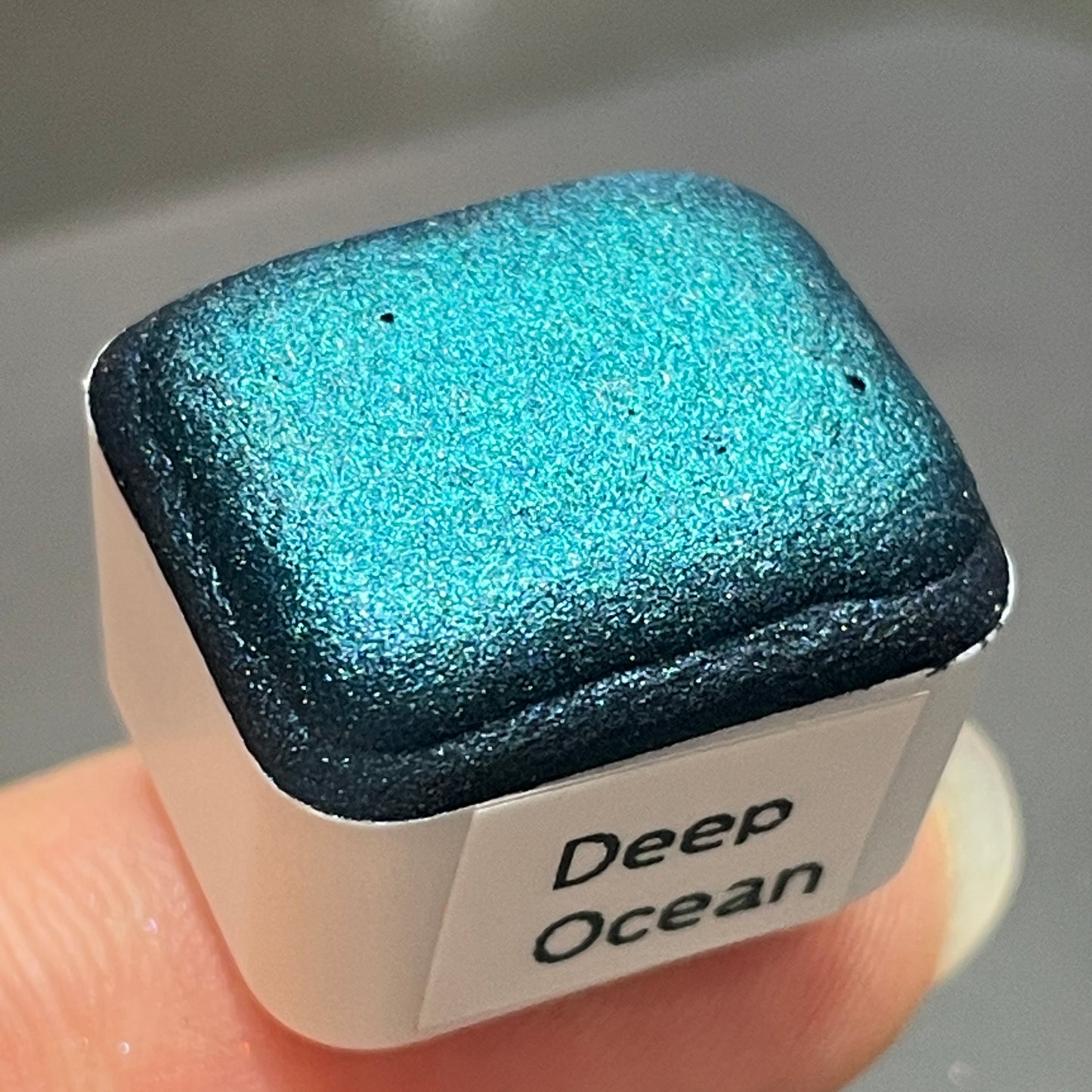 Deep ocean green watercolor paints half pans