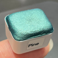 Pine green Handmade shimmer watercolor paints