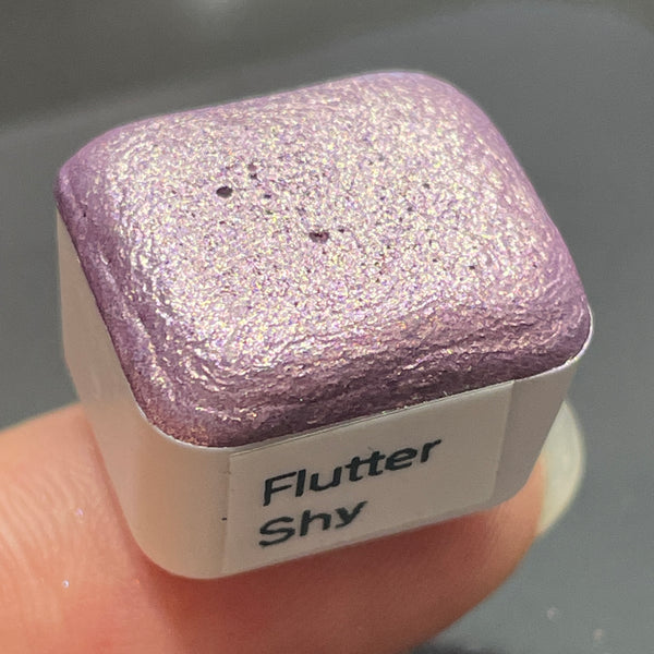 Flutter shy purple Unicorn Series watercolor paints half pan