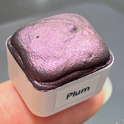 Plum red watercolor paints Half pans