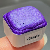 Grape purple watercolor paints half pans