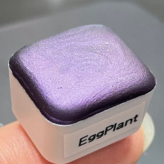 Eggplant purple watercolor paints Half pans