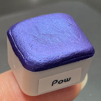 Pow purple watercolor paints half pans