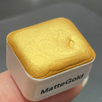 Matte gold watercolor paints half pans