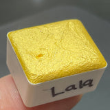 Lala yellow watercolor paints half pan