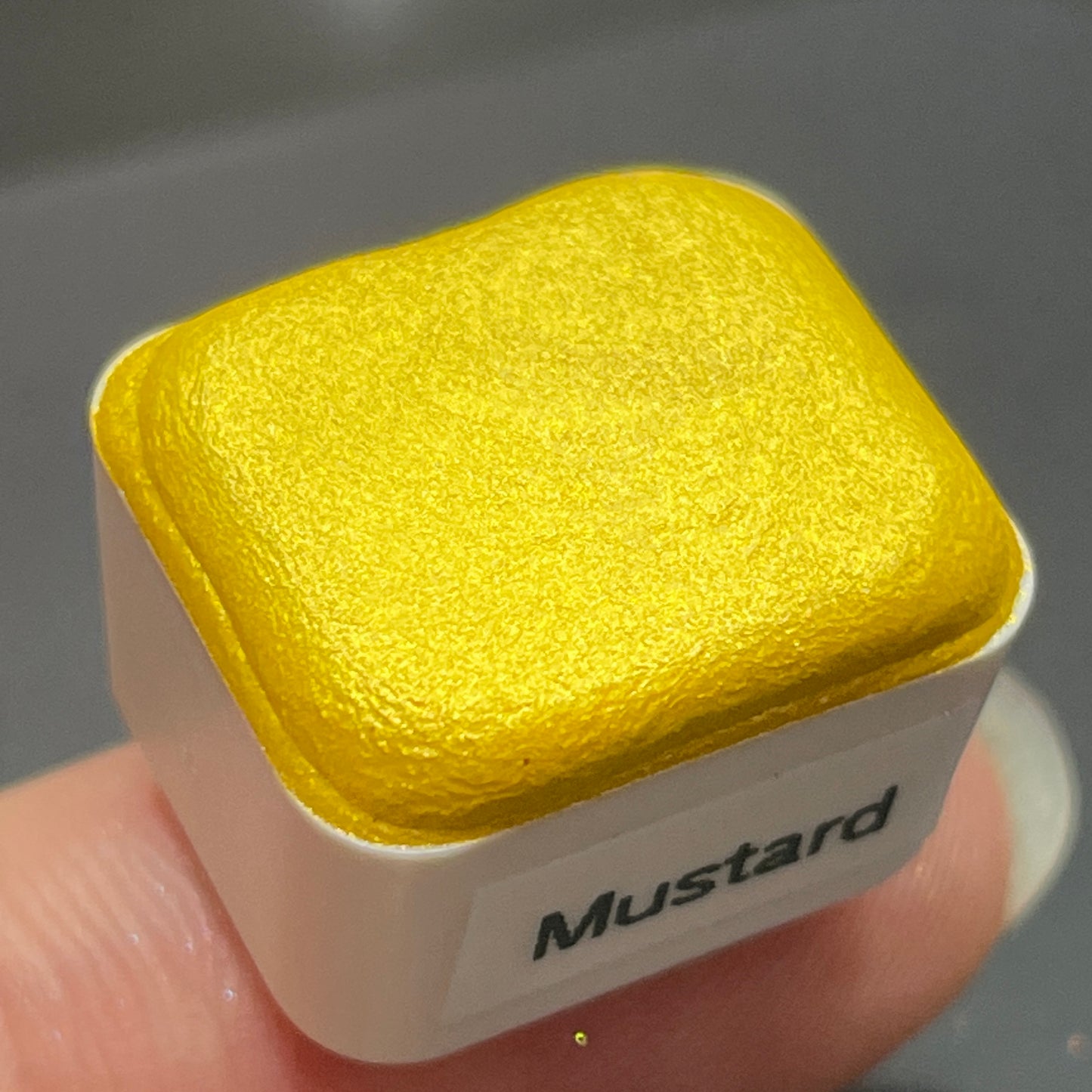 Mustard yellow watercolor paints Half pans