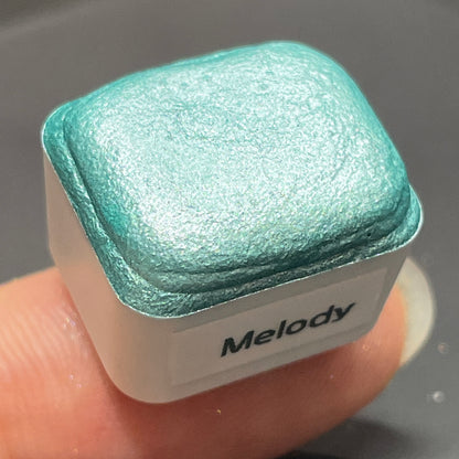 Melody teal Handmade shimmer watercolor paints